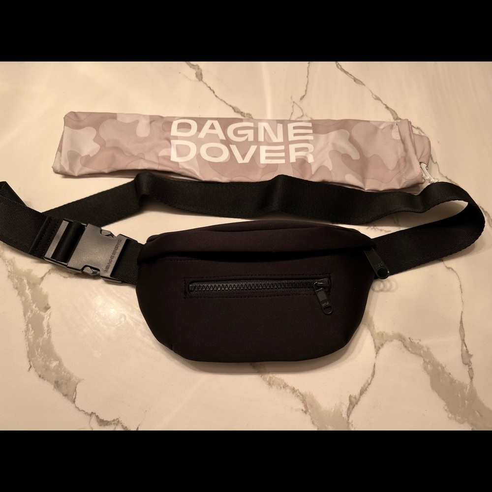 dagne dover black fanny pack